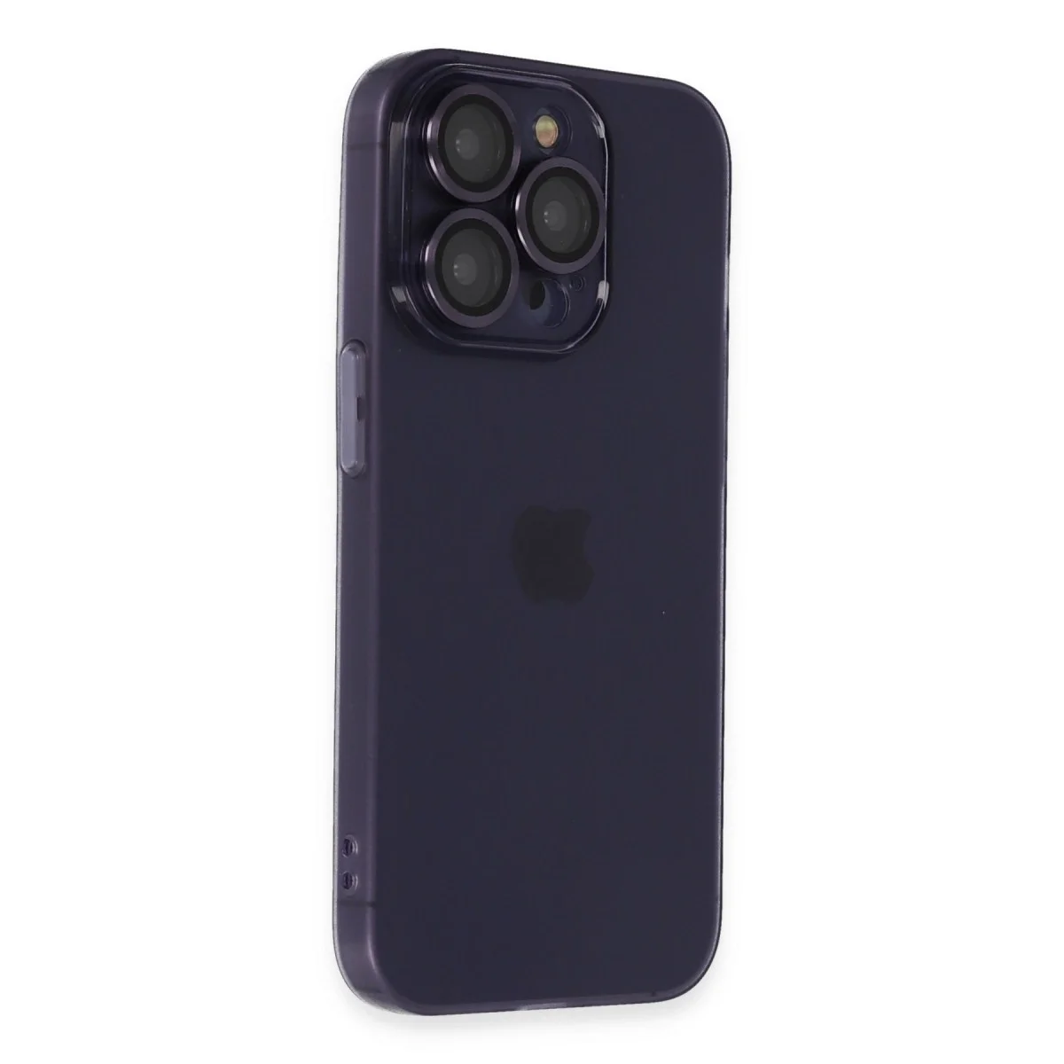 Apple İphone 14 Pro Max Kılıf Luko Lens Silikon - Derin Mor görsel 2