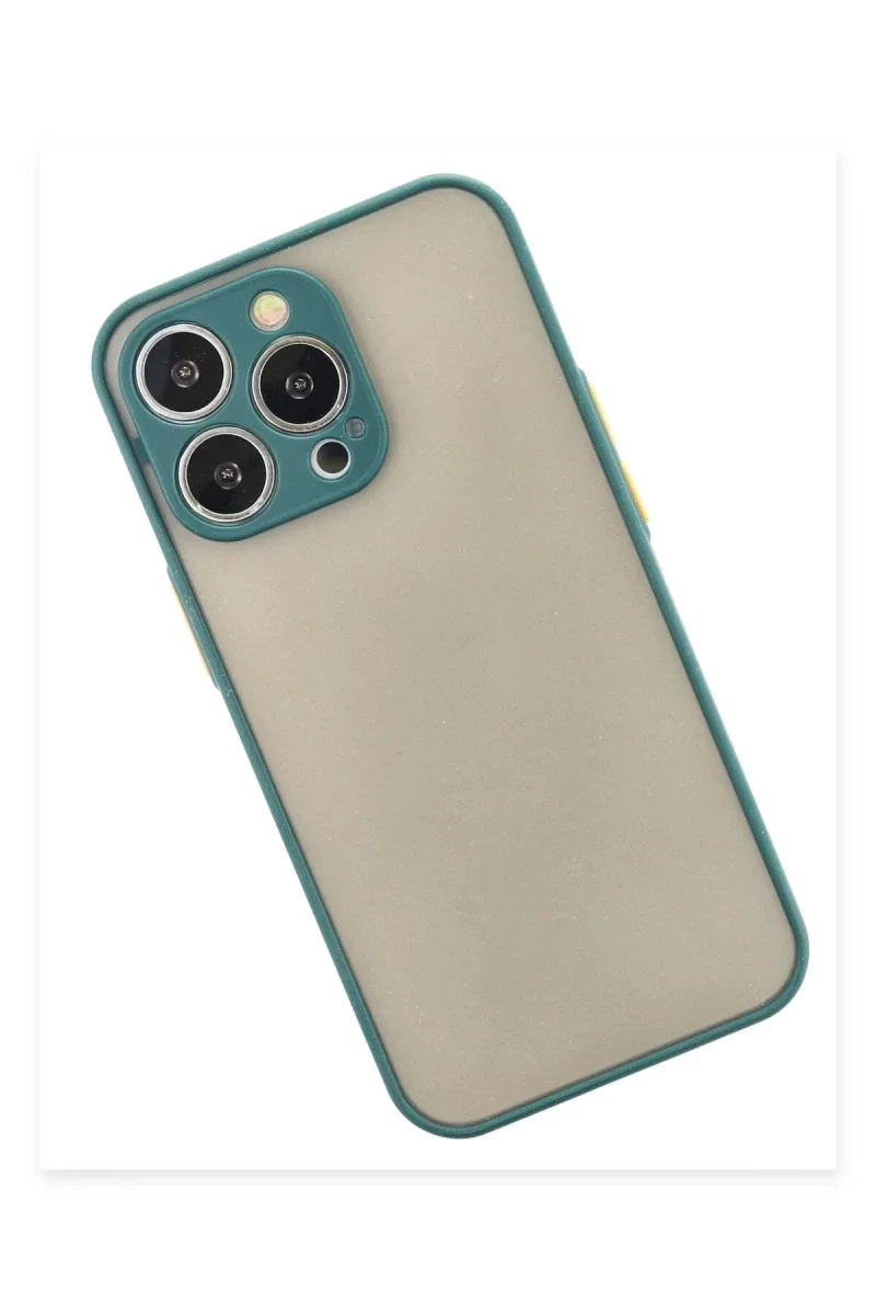 Apple iPhone 15 Pro Kılıf Montreal Silikon Kapak - Yeşil görsel 2