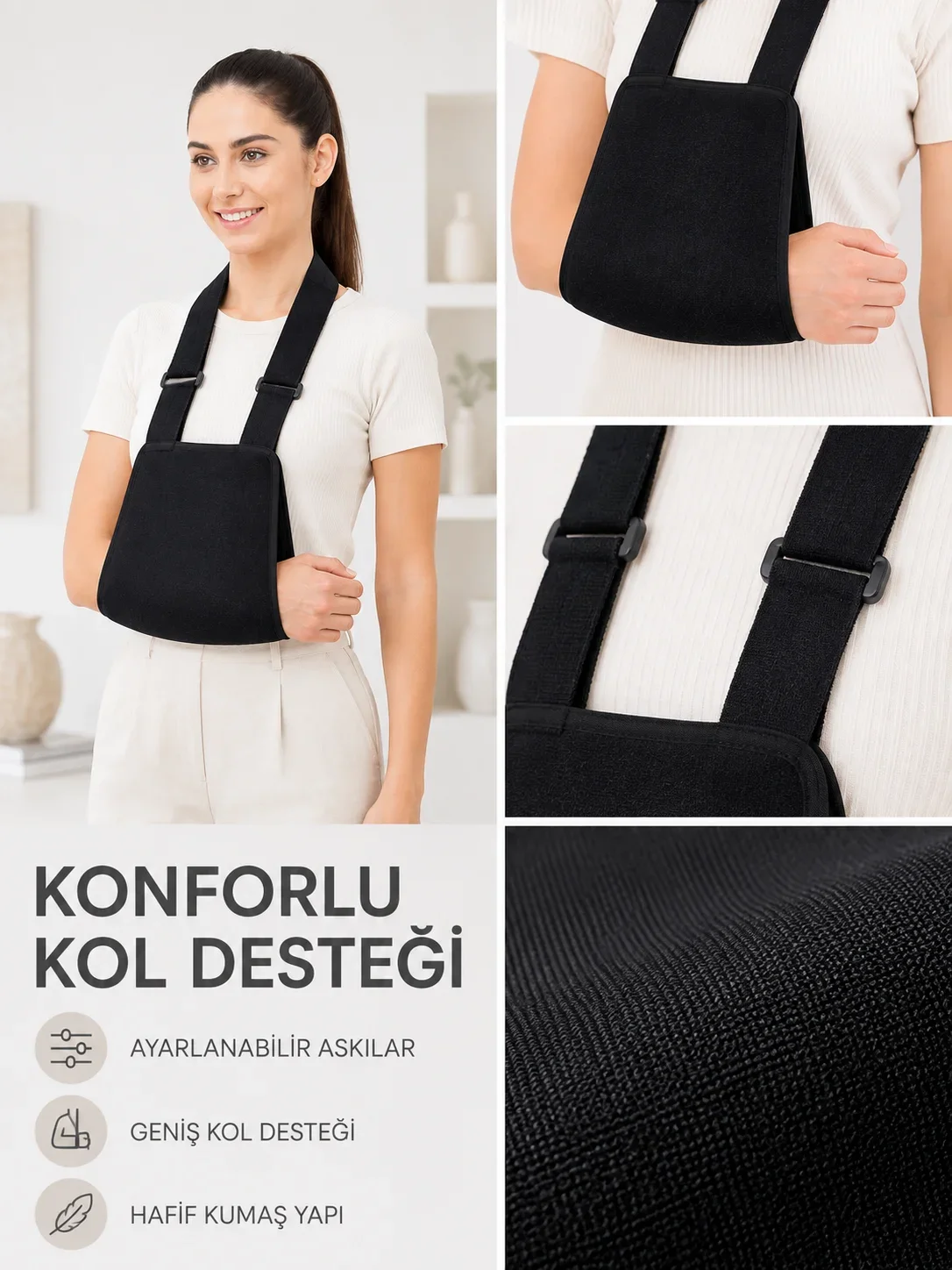 Pratik Kol Askısı Ayarlanabilir Kol Destekleyici Omuz ve Kol Askısı