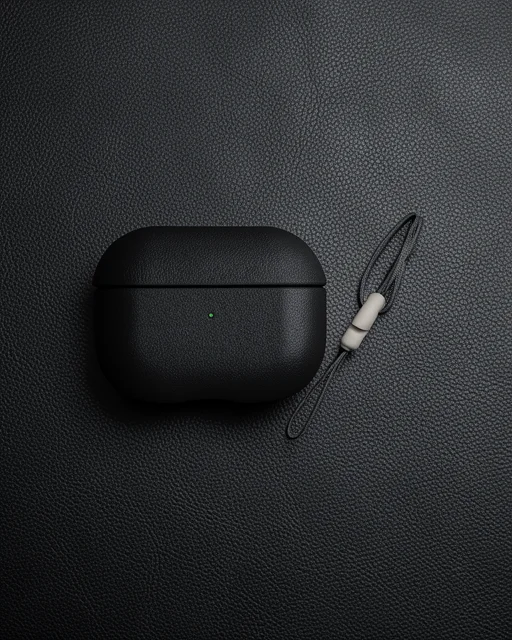 Apple Airpods 3 (3.nesil) 405 Deri Kılıf - Siyah