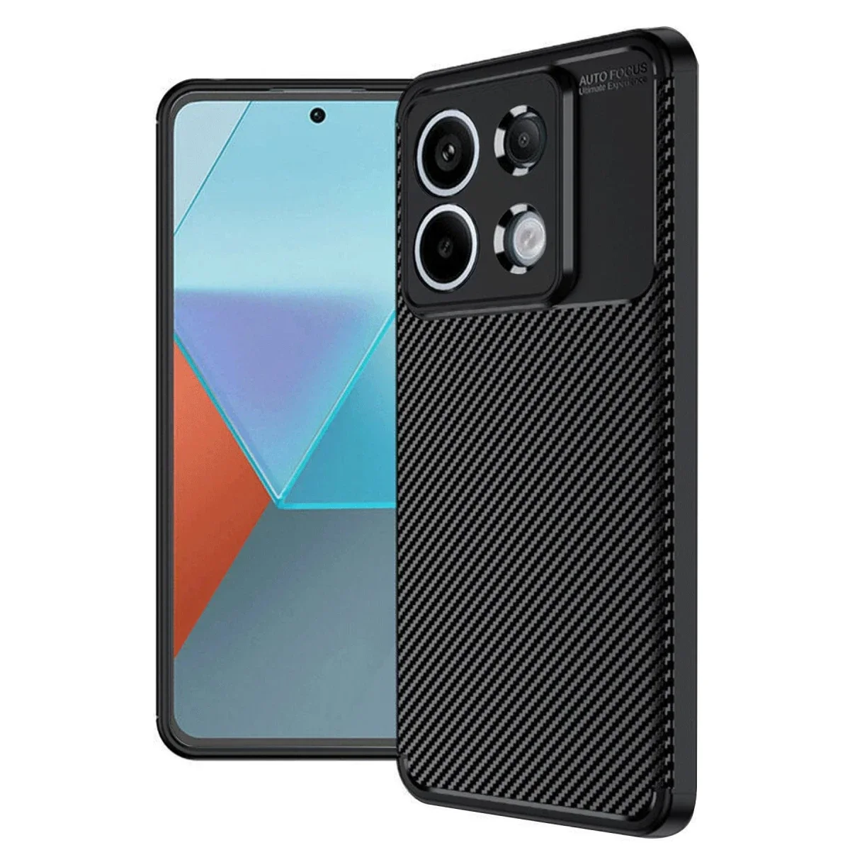 Xiaomi Redmi Note 13 Pro 4G Kılıf Auto Focus Karbon Kapak - Siyah