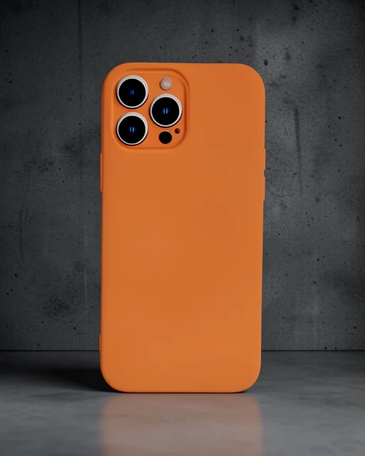 Apple İphone 13 Pro Max Kılıf Nano İçi Kadife Silikon - Turuncu