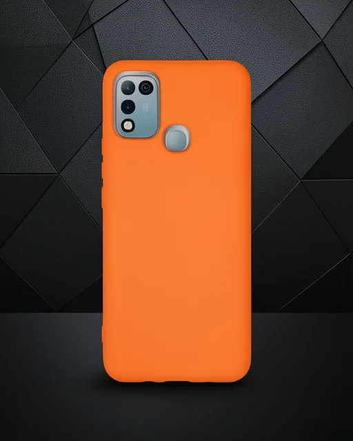 İnfinix Hot 10 Play Kılıf Nano İçi Kadife Silikon - Turuncu