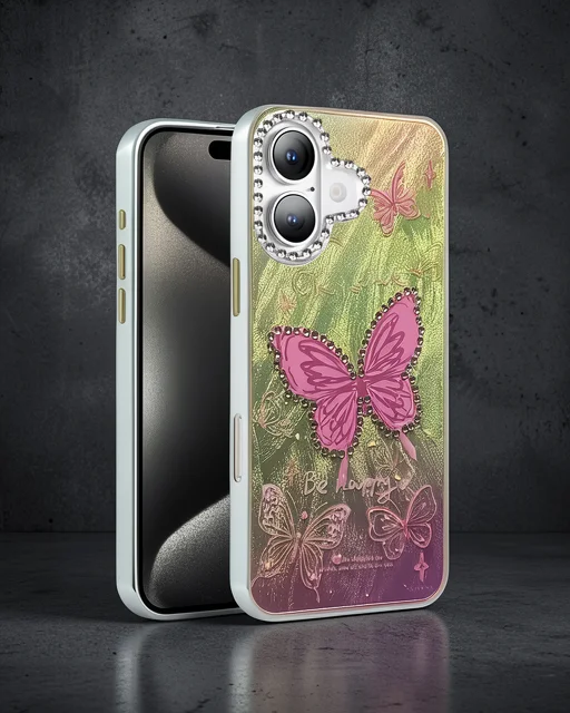 Apple İphone 16 Kılıf Blade Aynalı Desenli Kapak - Desen 5