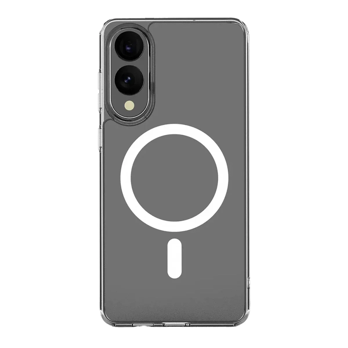 Samsung Galaxy S25 Edge Kılıf Magneticsafe Şeffaf Silikon - Şeffaf görsel 2
