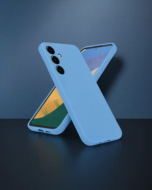 Samsung Galaxy A36 Kılıf Nano İçi Kadife Silikon - Mavi