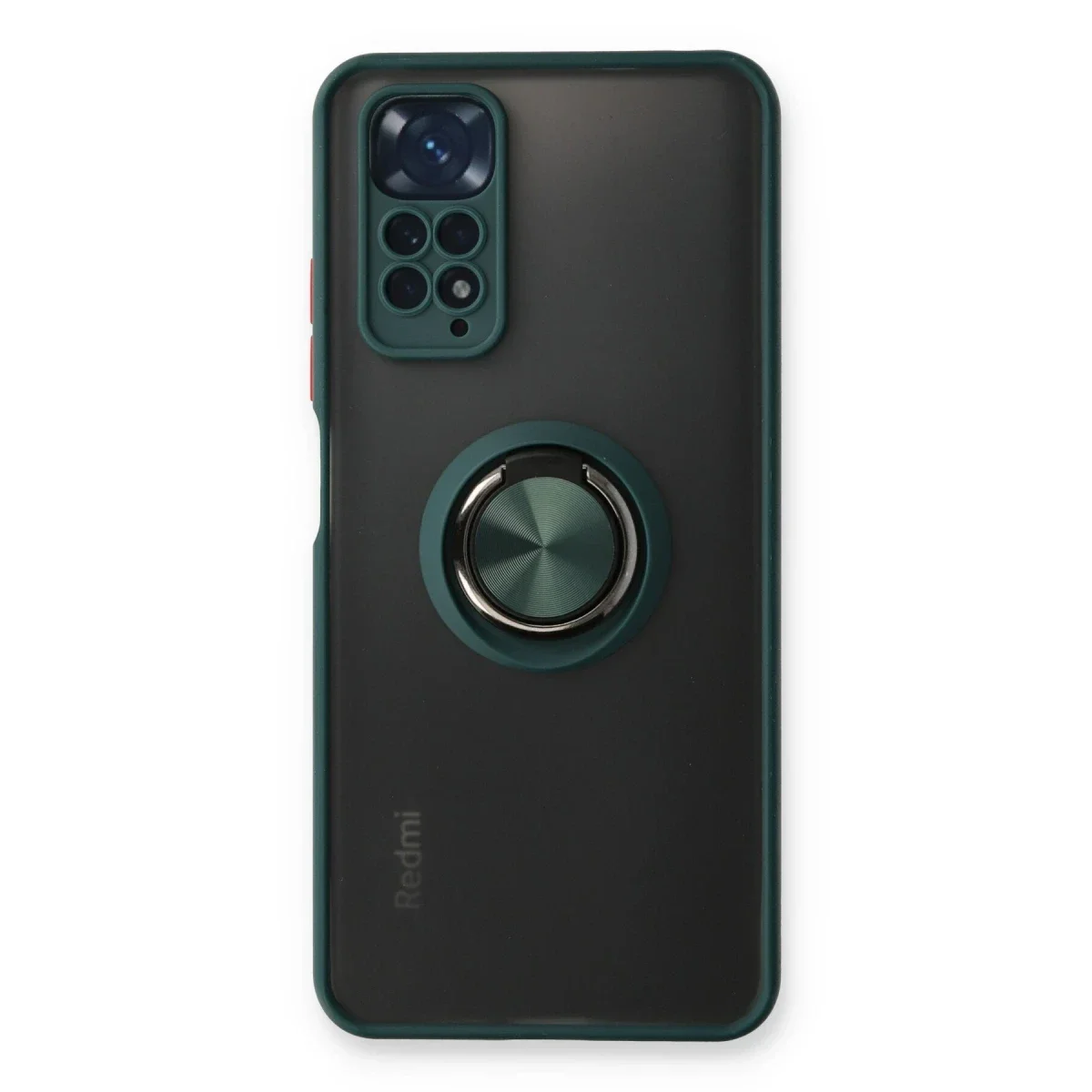 Xiaomi Redmi Note 11 Kılıf Montreal Yüzüklü Silikon Kapak - Yeşil