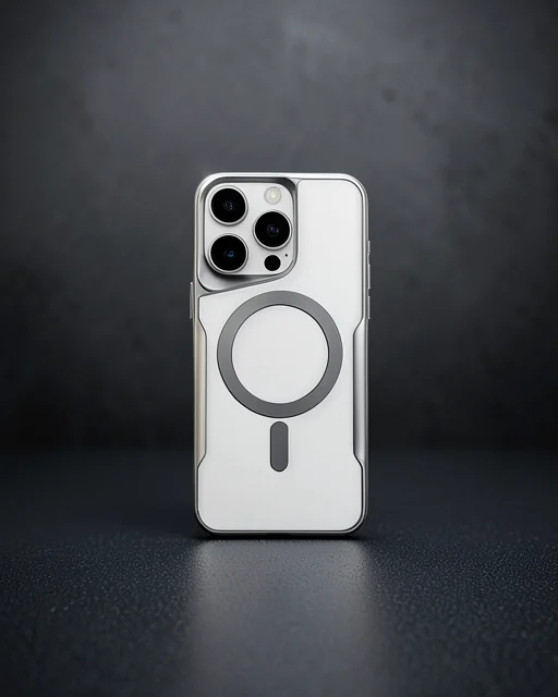 Apple İphone 15 Pro Max Kılıf Boyi Magsafe Silikon Kapak - Titan Gri