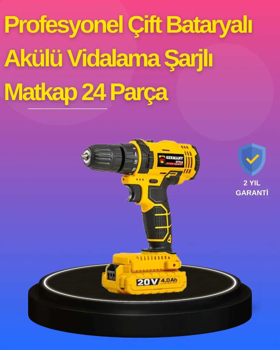 Hafif ve Ergonok 12V Kablosuz Matkap | Hızlı Şarj ve Uzun Pil Ömrü