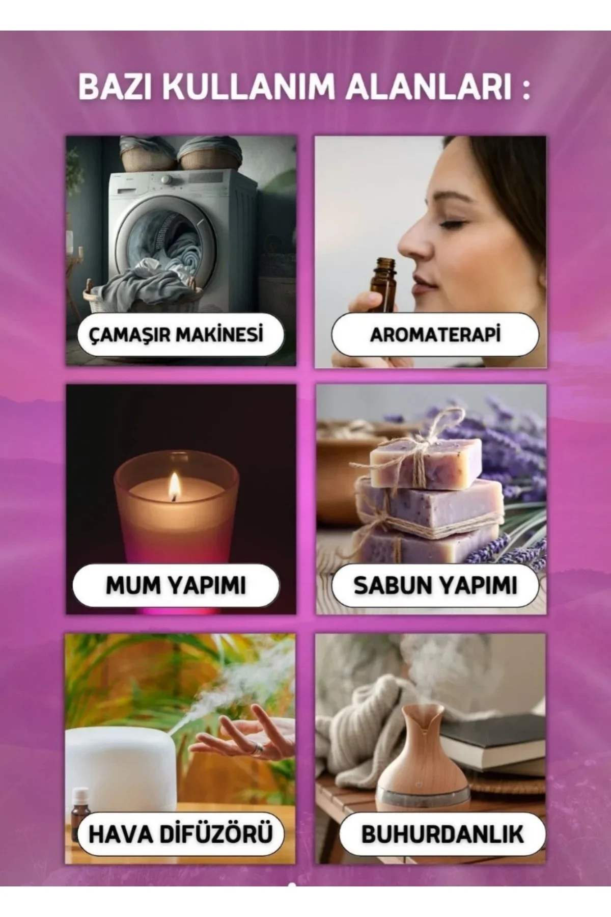 Favori 10'lu Set Esansiyel Uçucu Yağ Buhurdanlık Hava Nemlendirici Aroma Difüzörü Kokusu Esans görsel 4