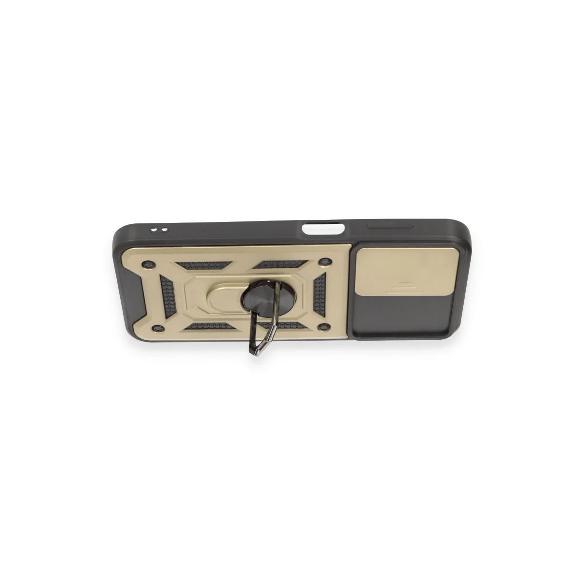Samsung Galaxy M14 5g Kılıf Pars Lens Yüzüklü Silikon - Gold görsel 3