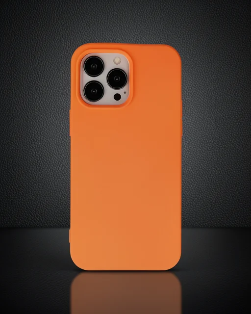 Apple İphone 15 Pro Kılıf Nano İçi Kadife Silikon - Turuncu