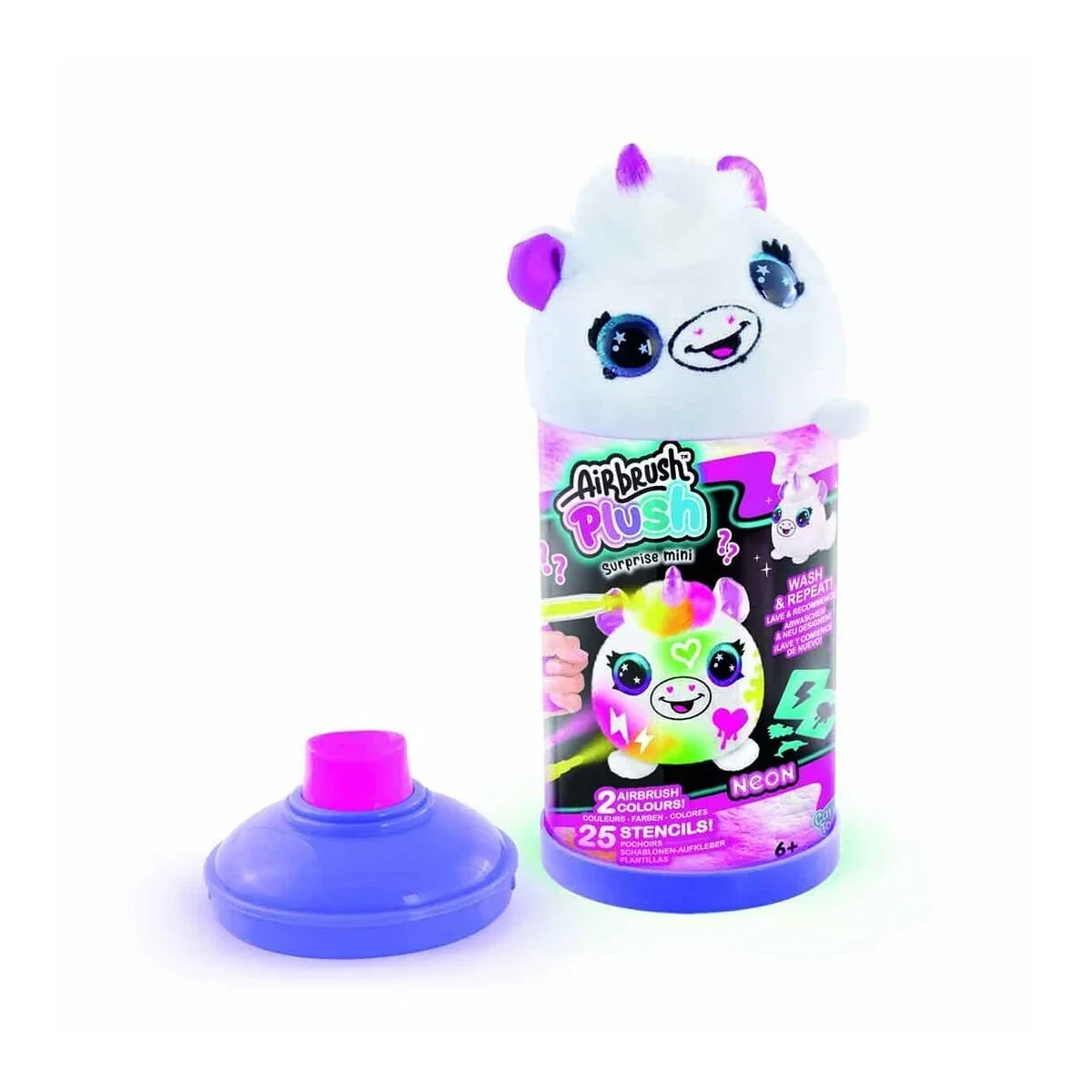 45521 Sun-cnl-hobi Set Aırbrush Plush Mystery Mını Plush Neon Serıes 2 görsel 3