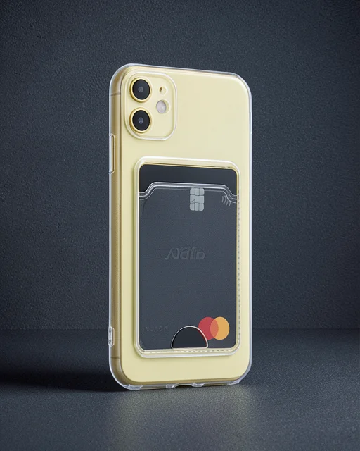 Apple İphone 11 Kılıf Kart Şeffaf Silikon - Şeffaf