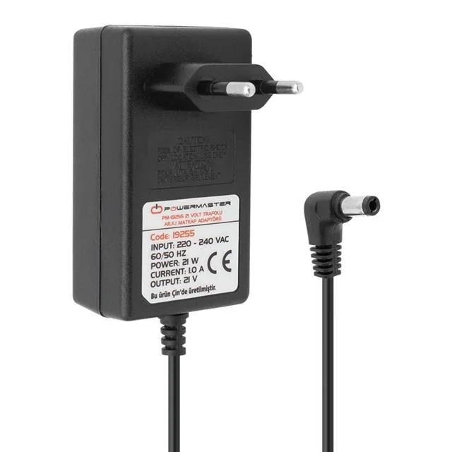 PM-19255 21 Volt - 1 Amper - 21 Watt 5.5*2.5 Mm L Uçlu Şarjlı Matkap Adaptörü görsel 4