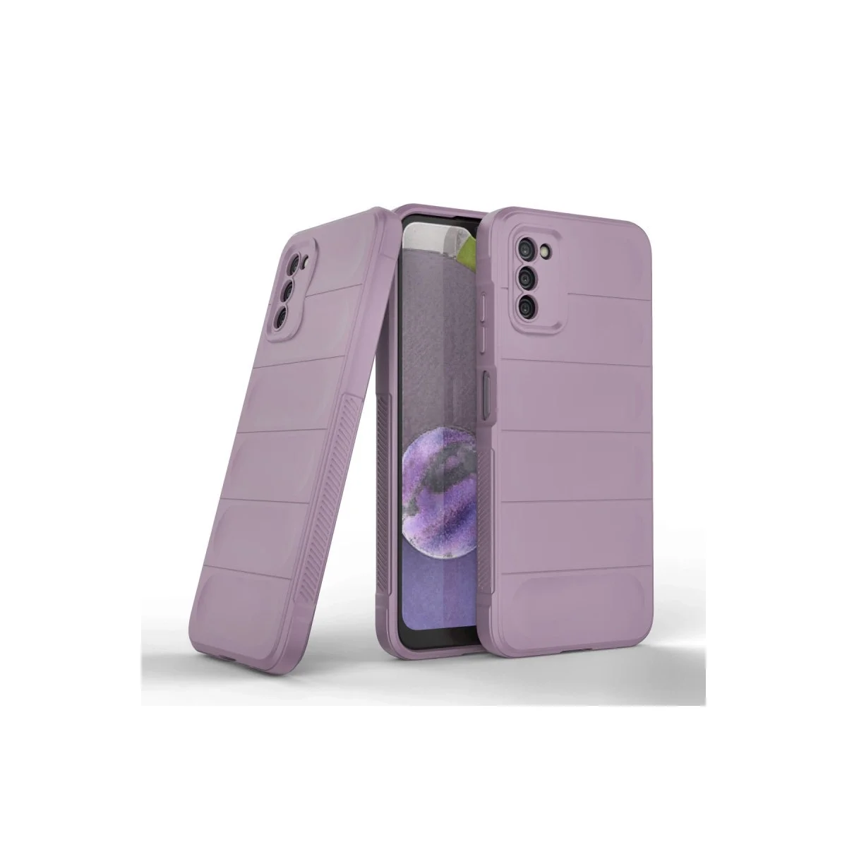 Samsung Galaxy A03s Kılıf Optimum Silikon - Mor görsel 2