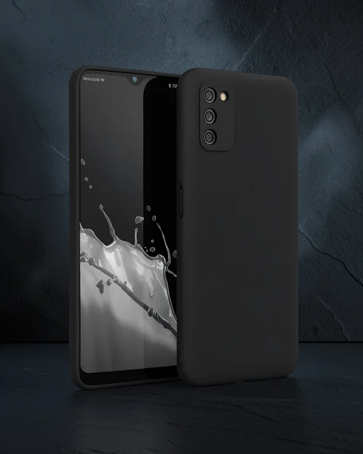 Samsung Galaxy A03s Kılıf First Silikon - Siyah