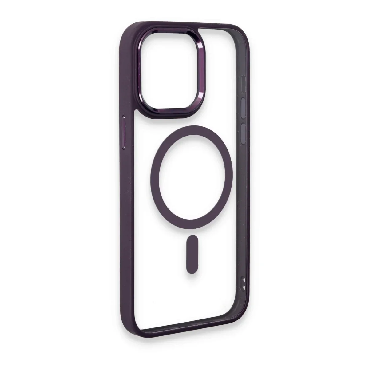 Apple iPhone 15 Pro Max Kılıf Room Magneticsafe Silikon - Derin Mor görsel 4