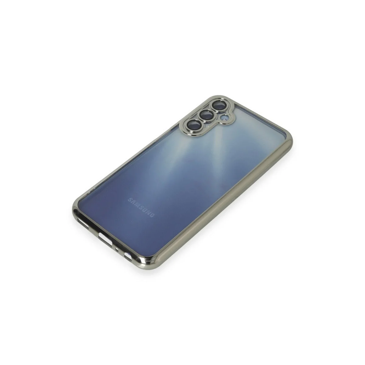 Samsung Galaxy A25 5g Kılıf Razer Lensli Silikon - Gümüş görsel 4