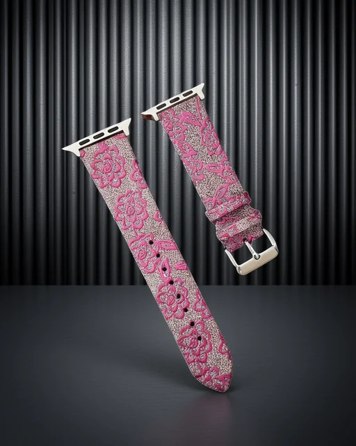 Apple Watch 38mm Creeper Desenli Kordon - Pembe
