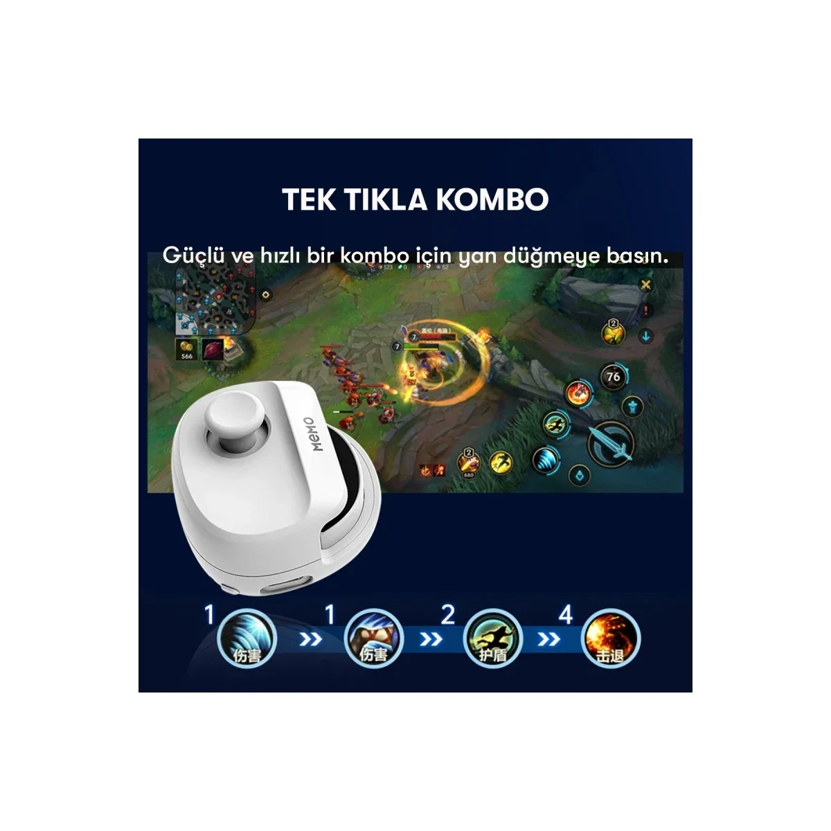 Memo MB01 Oyun Tuşu - Beyaz görsel 3