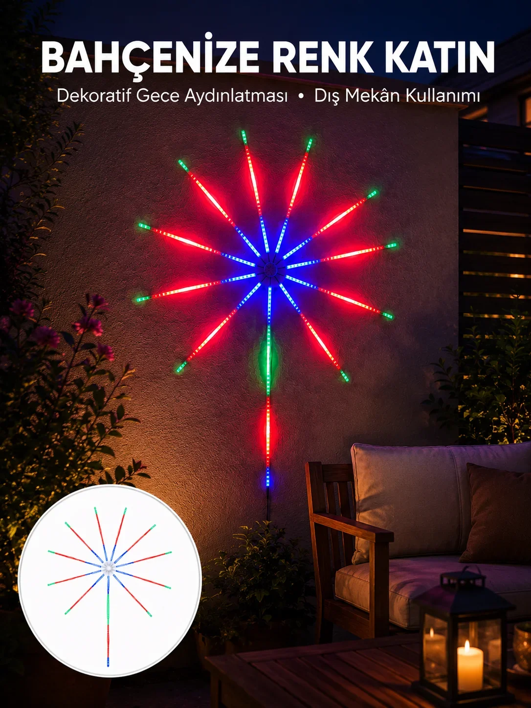 Modüler RGB LED Duvar Işığı Efektli Uzaktan Kumandalı Yeni Nesil