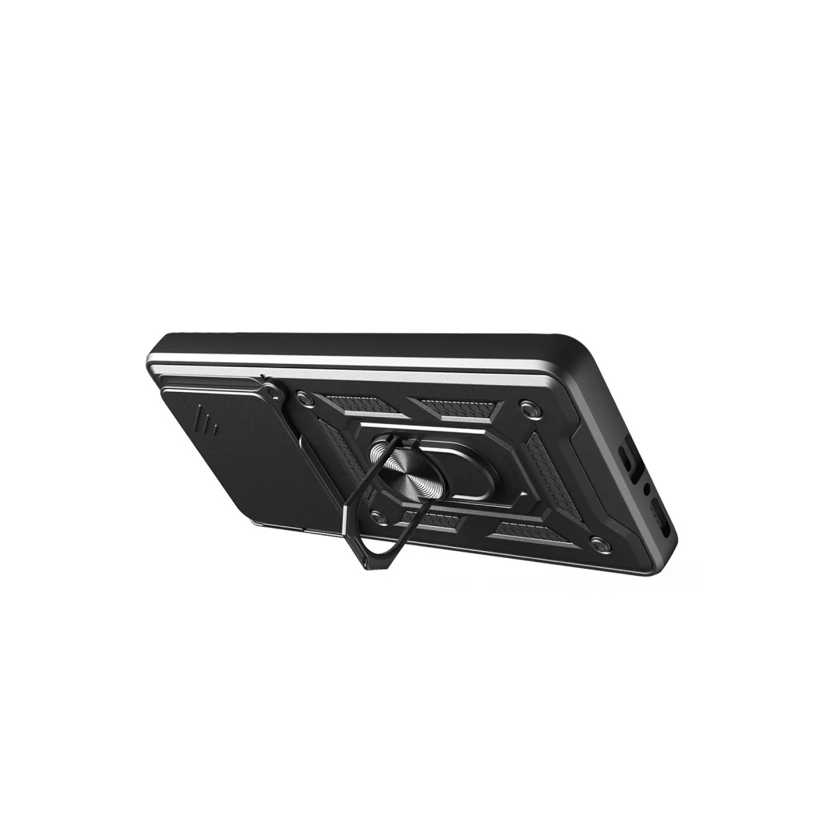 Xiao Red Note 14 4g Pars Lens Yüzüklü Silikon - Siyah görsel 3