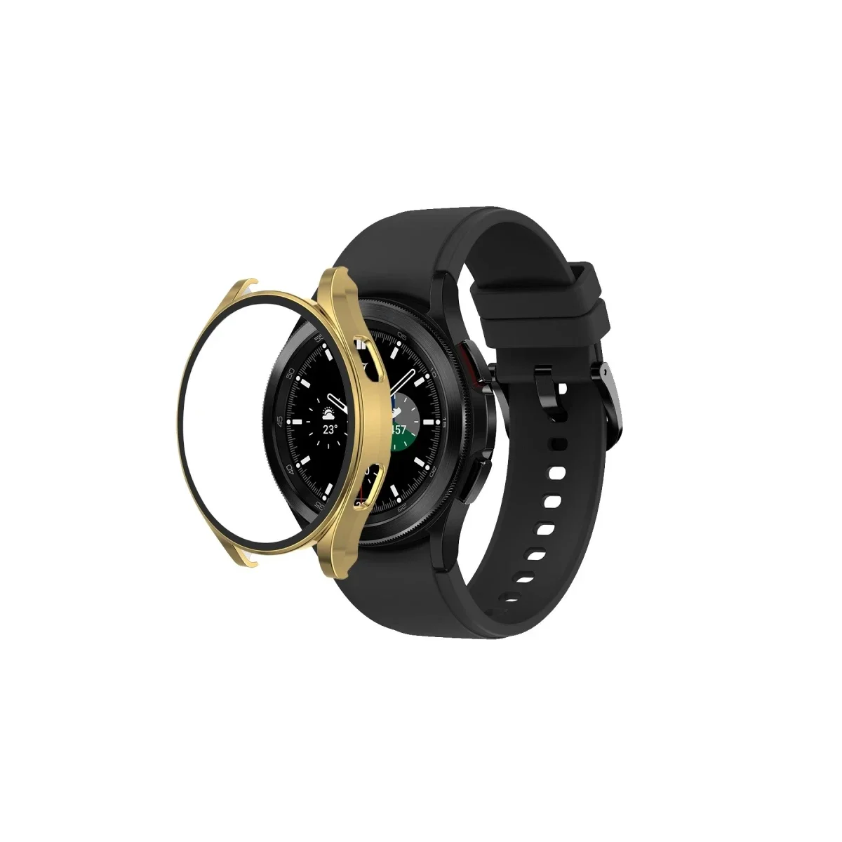 Watch 5 Pro 45mm Wall Camlı Kasa Ekran Koruyucu - Gold görsel 2