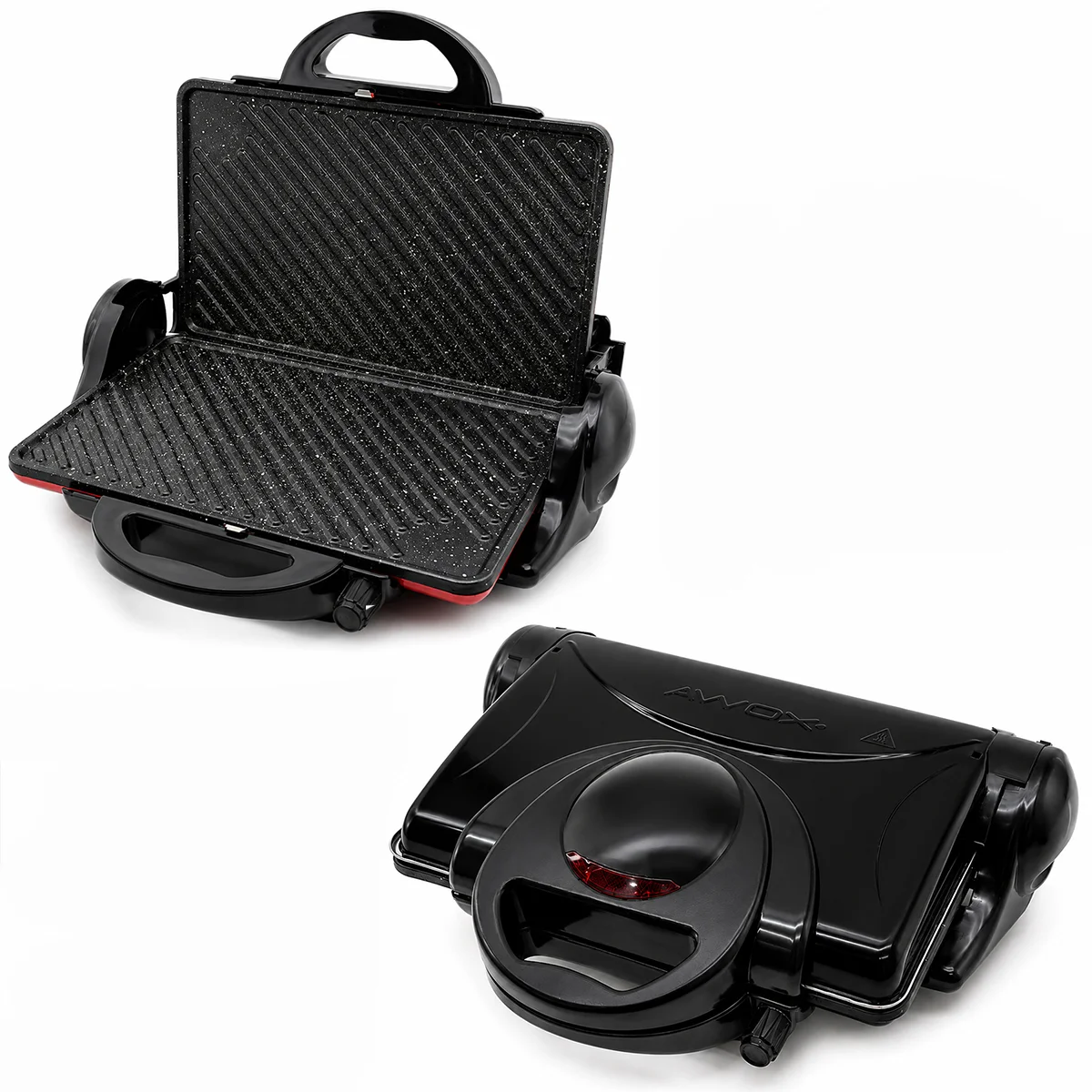 8 Dilim Teflon Elektrikli Tost Makinesi 1800W, 180° Izgara, 6 Kademe Isı görsel 2