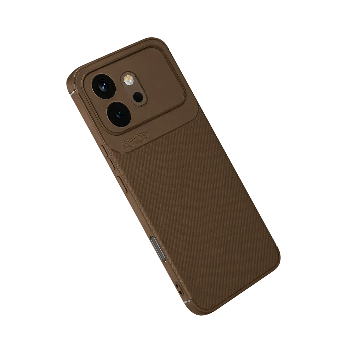 Huawei Honor 600 Auto Focus Karbon Kapak - Kahverengi görsel 2