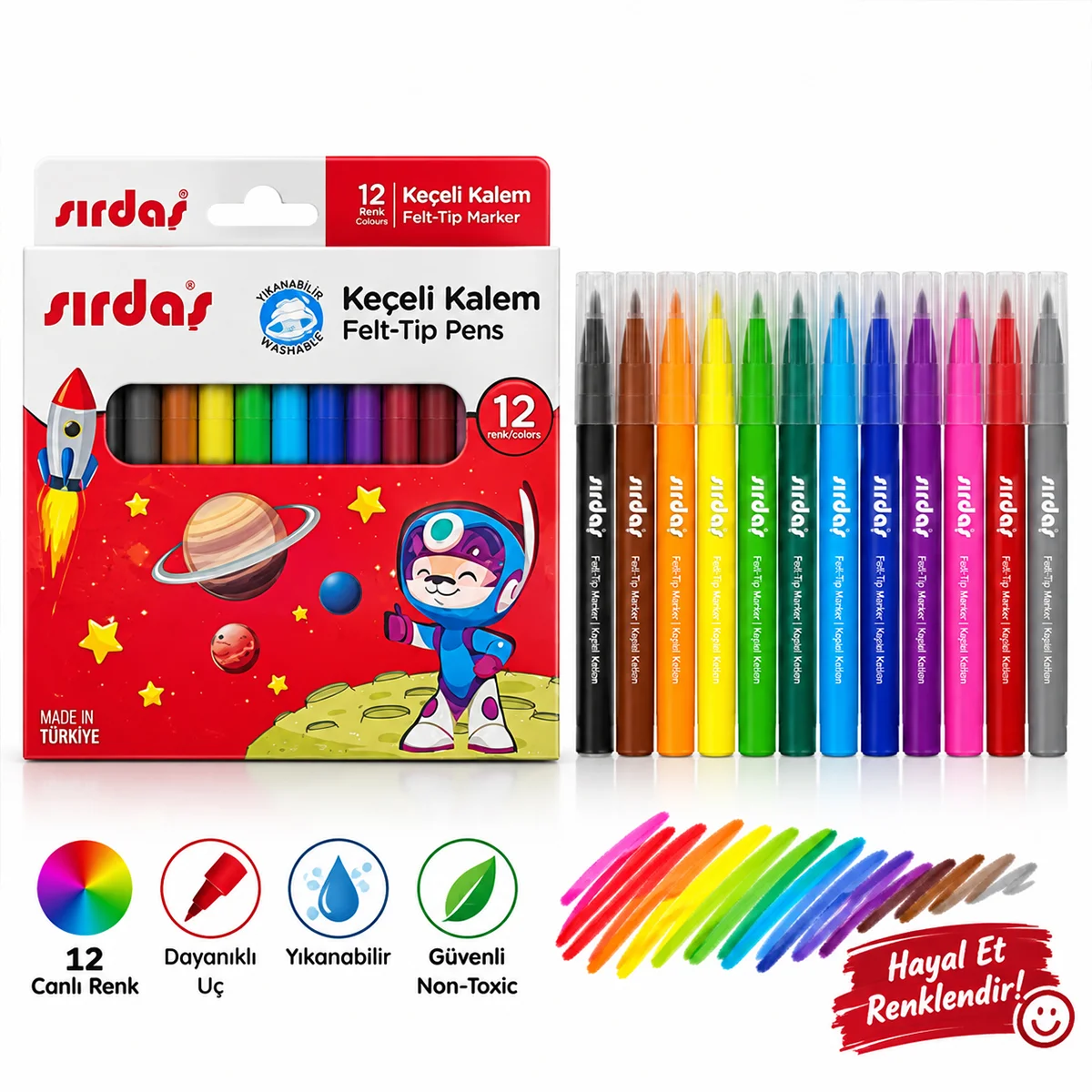 Keçeli Kalem Karışık Renk görsel 2