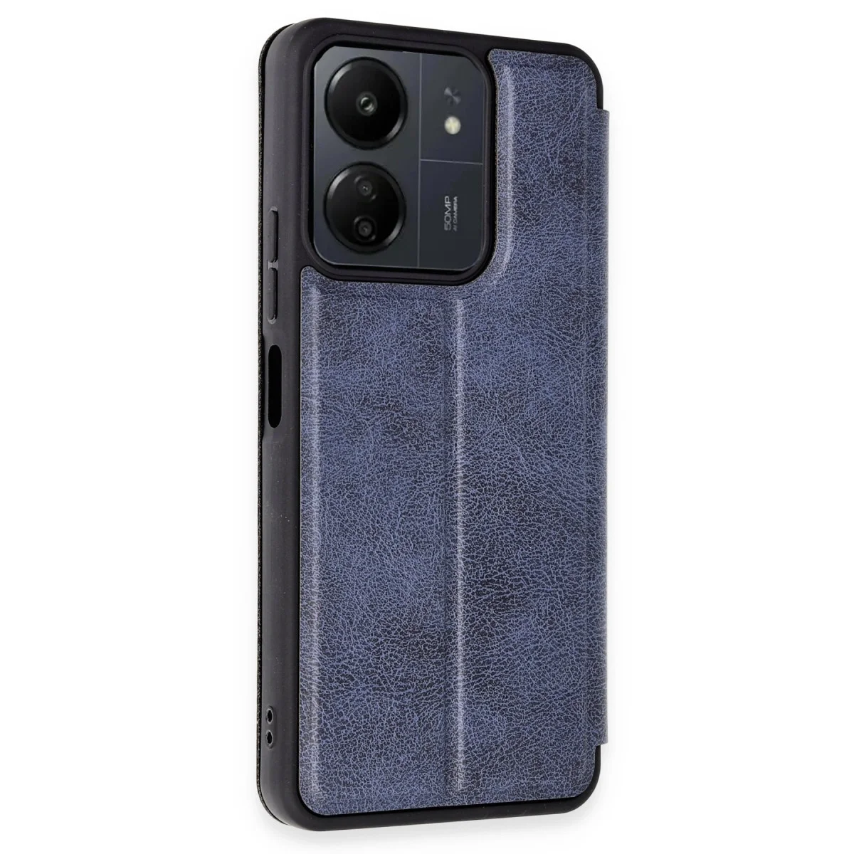 Xiaomi Redmi 13c Kılıf Flip Cover - Lacivert görsel 2