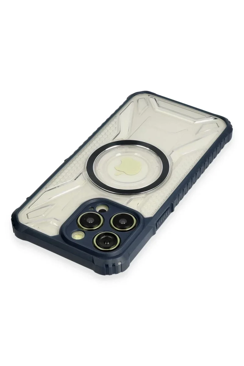 Apple iPhone 14 Pro Kılıf Prag Magneticsafe Kapak - Lacivert görsel 3