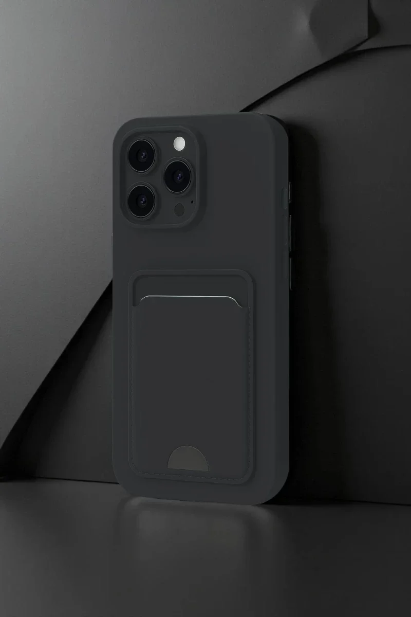 Apple iPhone 16 Pro Max Kılıf Kelvin Kartvizitli Silikon - Bordo görsel 2