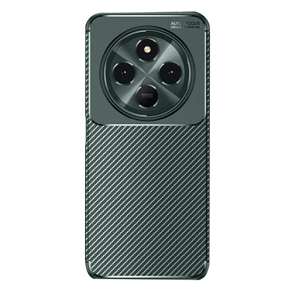 Xiaomi Redmi 14C Kılıf Auto Focus Karbon Kapak - Koyu Yeşil görsel 3