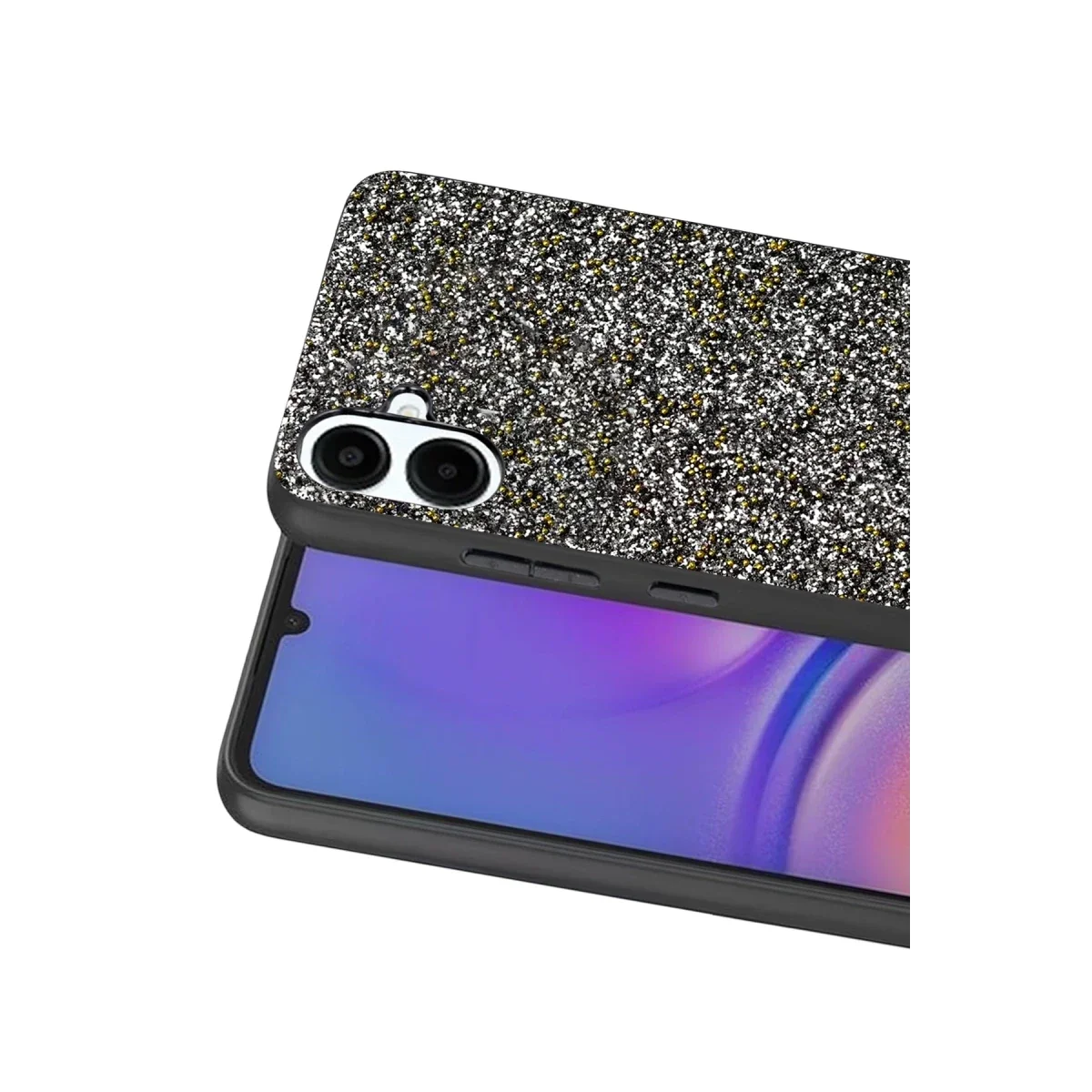 Onegif Samsung Galaxy A07 4G Bright Simli Kapak - Gold görsel 2