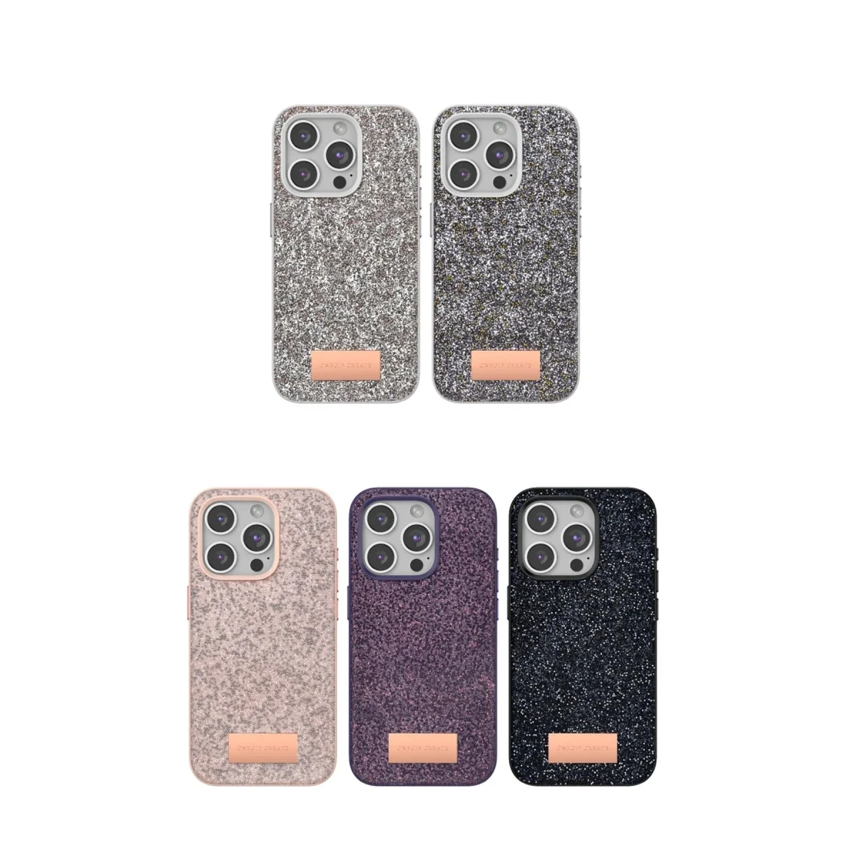 Onegif Apple iPhone 15 Pro Max Bright Simli Kapak - Pembe görsel 2