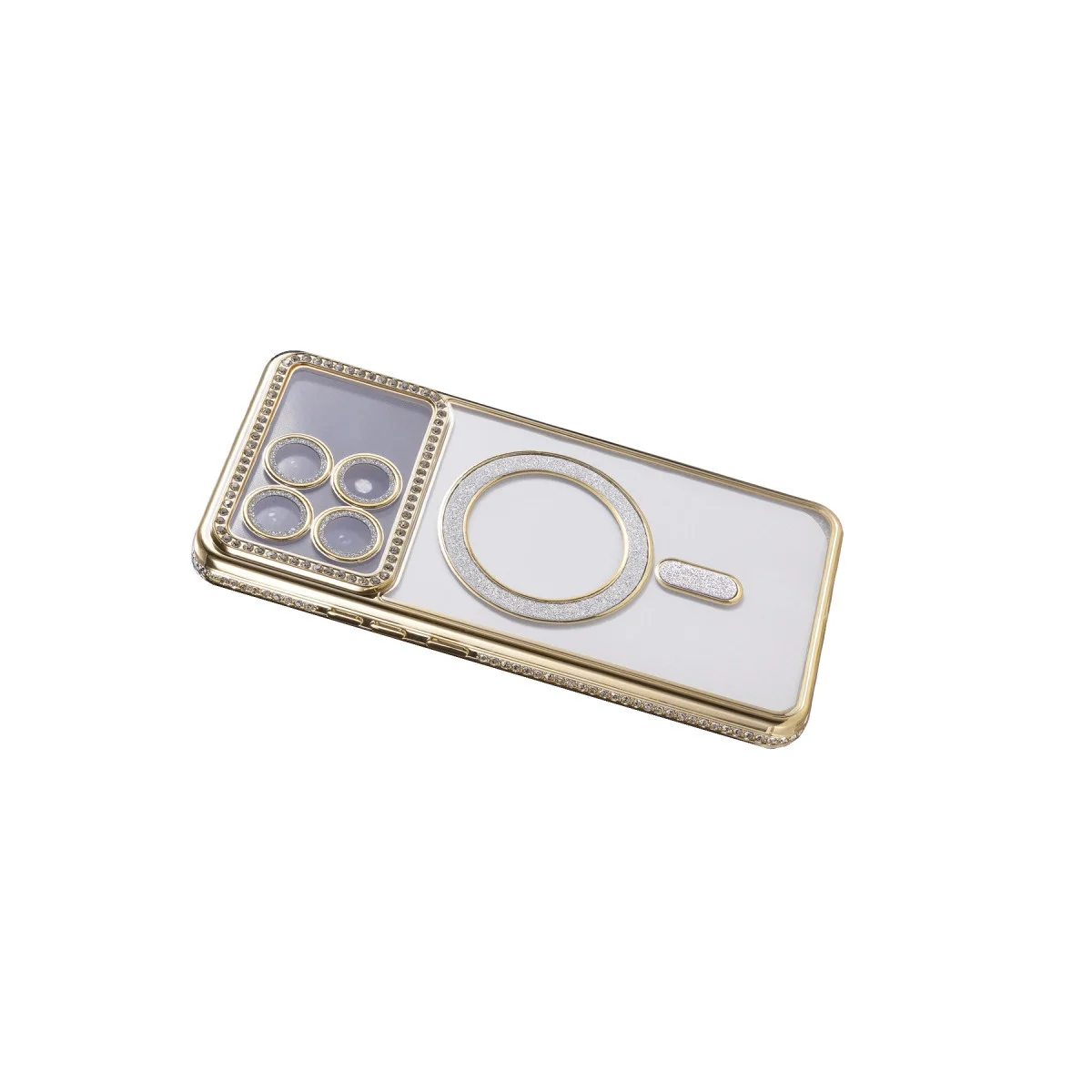 Xiao Poco X6 Pro Joke Simli Magneticsafe Kılıf - Gold görsel 4