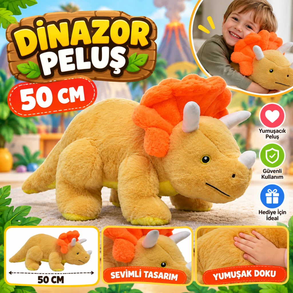 50 Cm Dinazor Peluş görsel 2