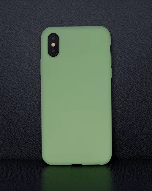 Apple İphone Xs Max Kılıf Nano İçi Kadife Silikon - Yeşil