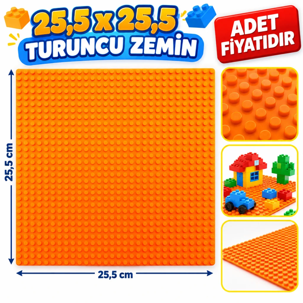 25,5 X 25,5 Turuncu Zemin (adet fiyatıdır)