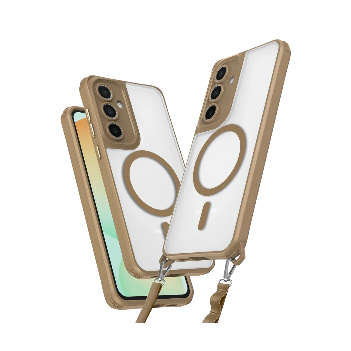Samsung Galaxy S25 Kılıf Enka Magsafe Silikon Kılıf - Desert