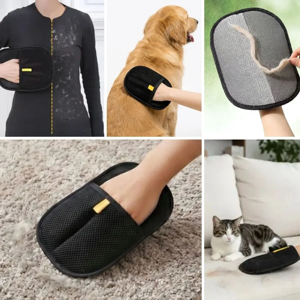 Evcil Hayvan Tüy Tezleme Eldiveni, Statik kro Tüy Toplayıcı Kedi Köpek Tüyü için Koltuk, Halı ve Kıyafet Tezleme Eldiveni görsel 3