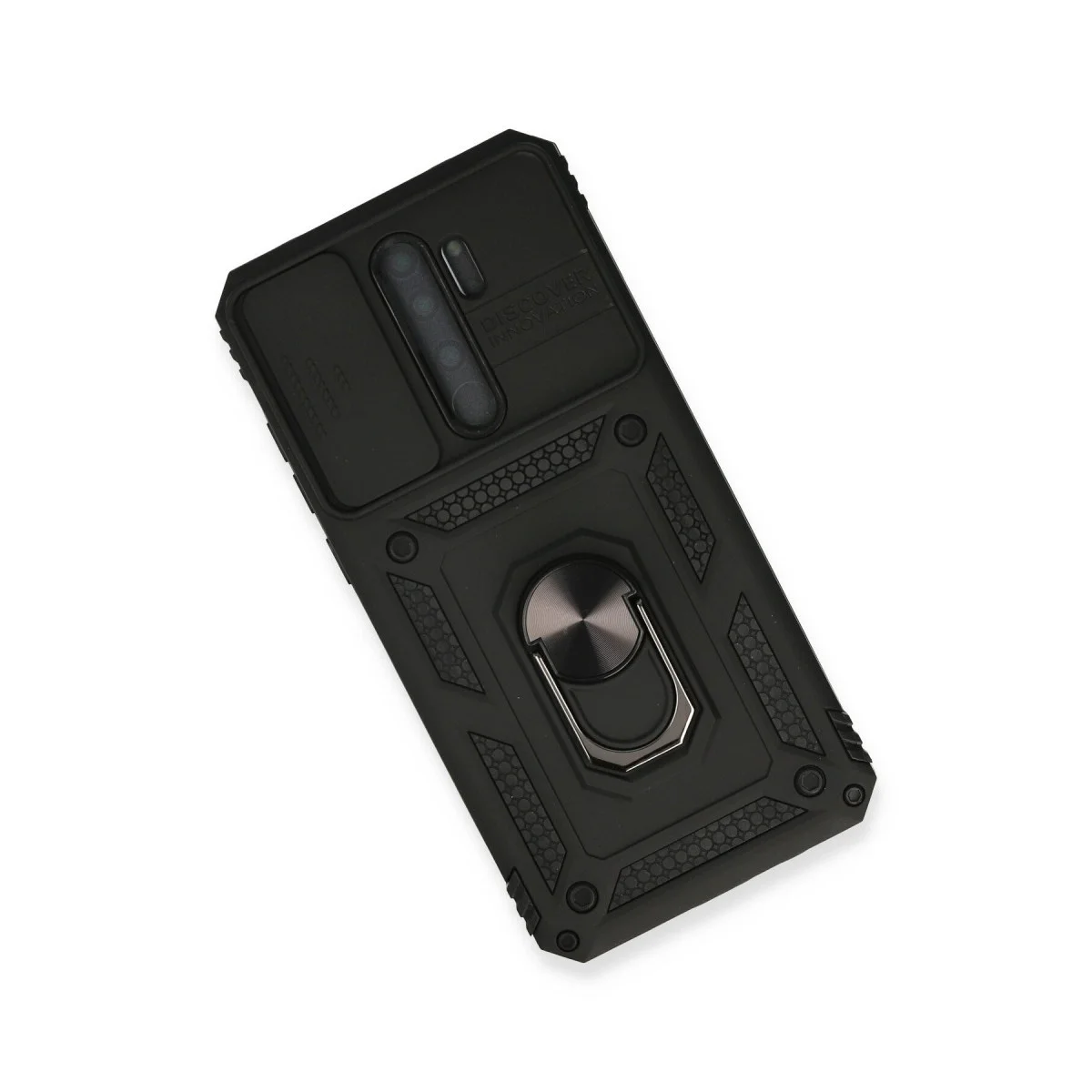 Xiao Red Note 8 Pro Kılıf Pars Lens Yüzüklü Silikon - Siyah görsel 3
