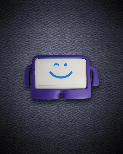 Apple İpad Mini 5 Kılıf Karakter Tablet Silikon - Mor