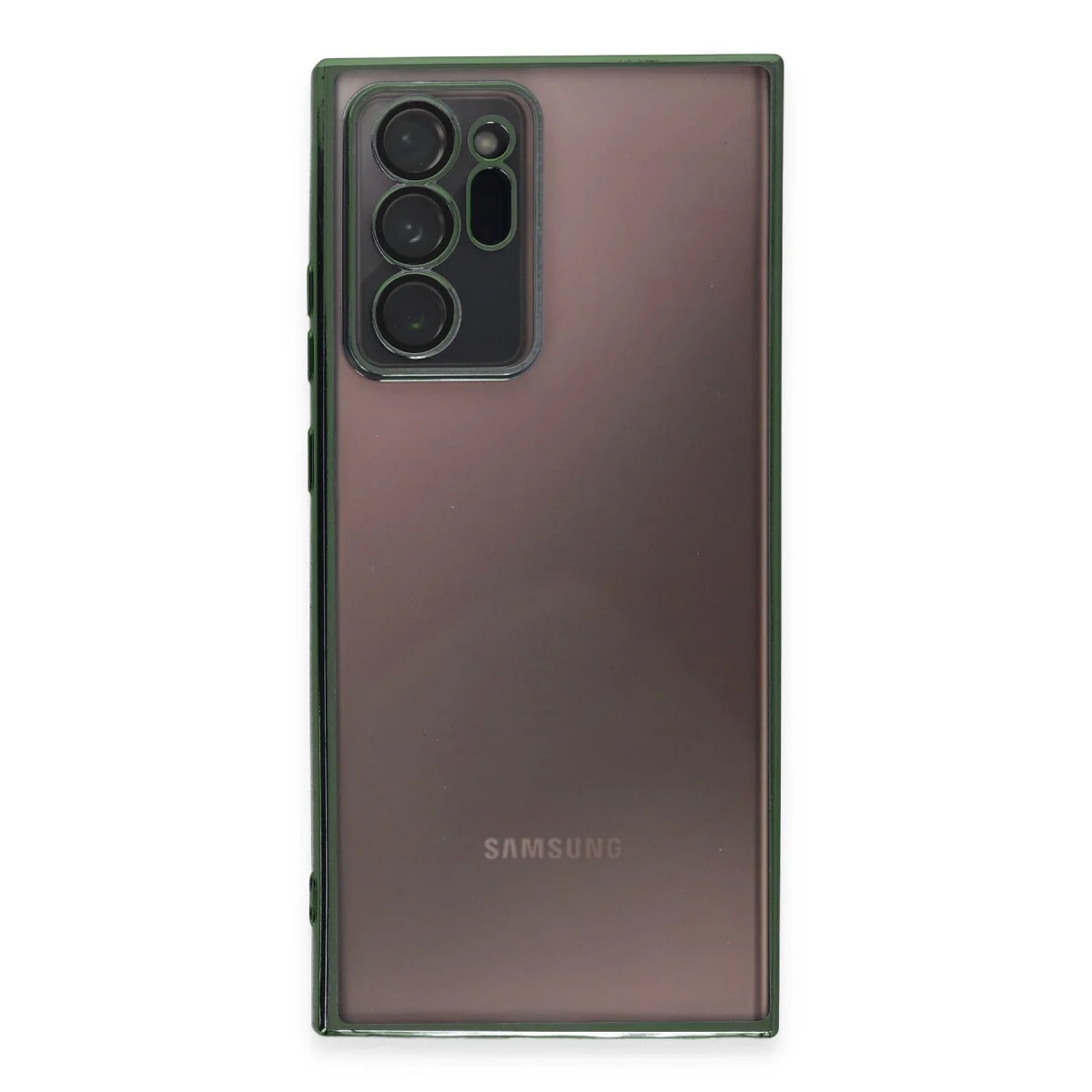 Samsung Galaxy Note 20 Ultra Kılıf Razer Lensli Silikon - Yeşil görsel 2