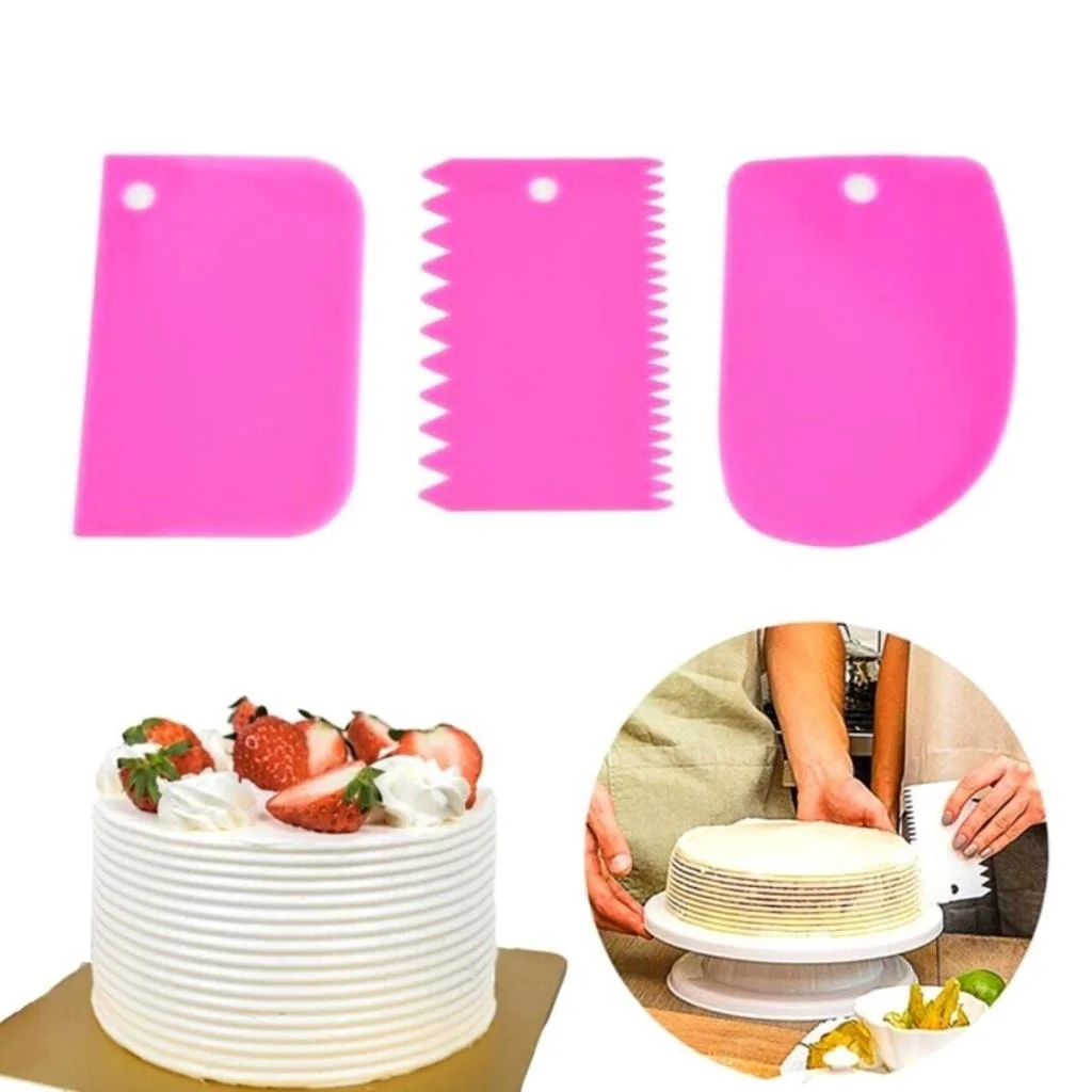 Pasta Hamur Şekillendirici Spatula Kesici Kazıyıcı Dekoratör Set görsel 2