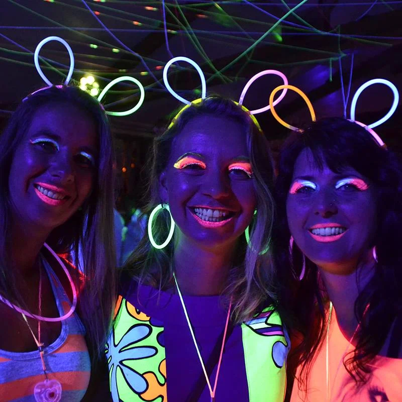Glow Taç Fosforlu Taç Karışık Renk 12 Adet görsel 2