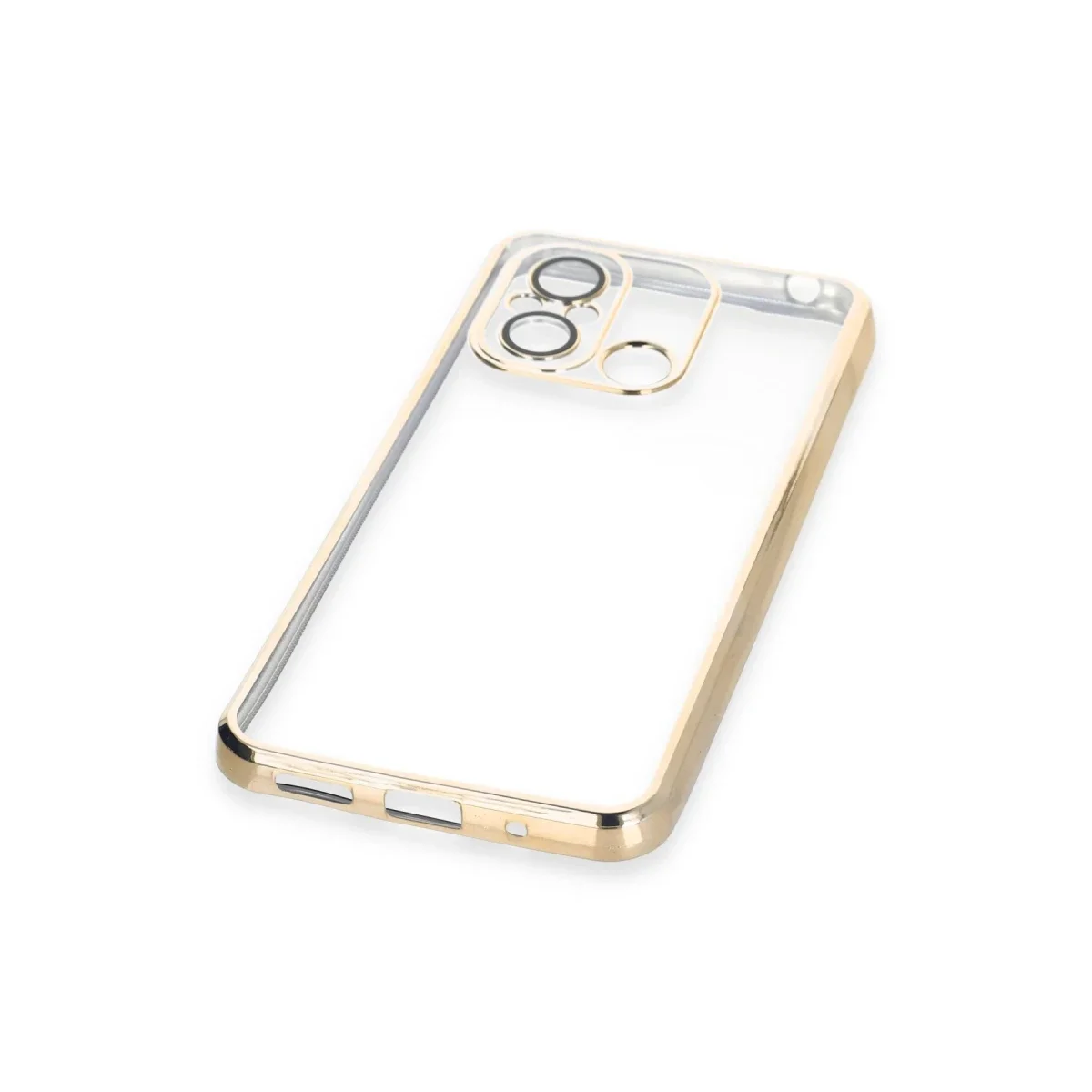 Xiaomi Redmi 12C Kılıf Razer Lensli Silikon - Gold görsel 5