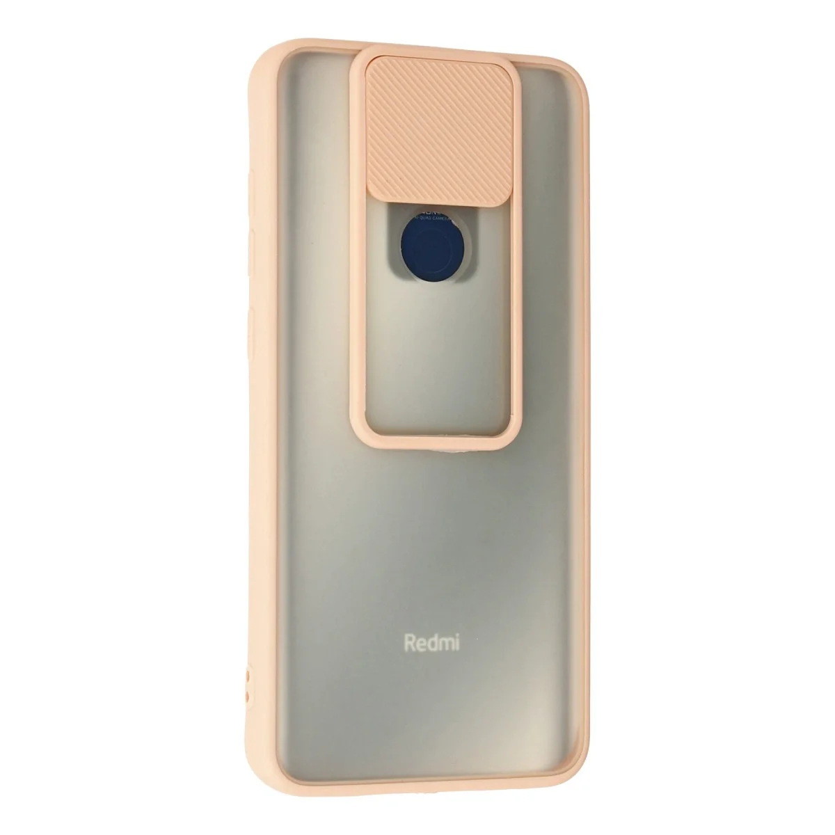 Xiaomi Redmi Note 9 Kılıf Palm Buzlu Kamera Sürgülü Silikon - Pembe görsel 3
